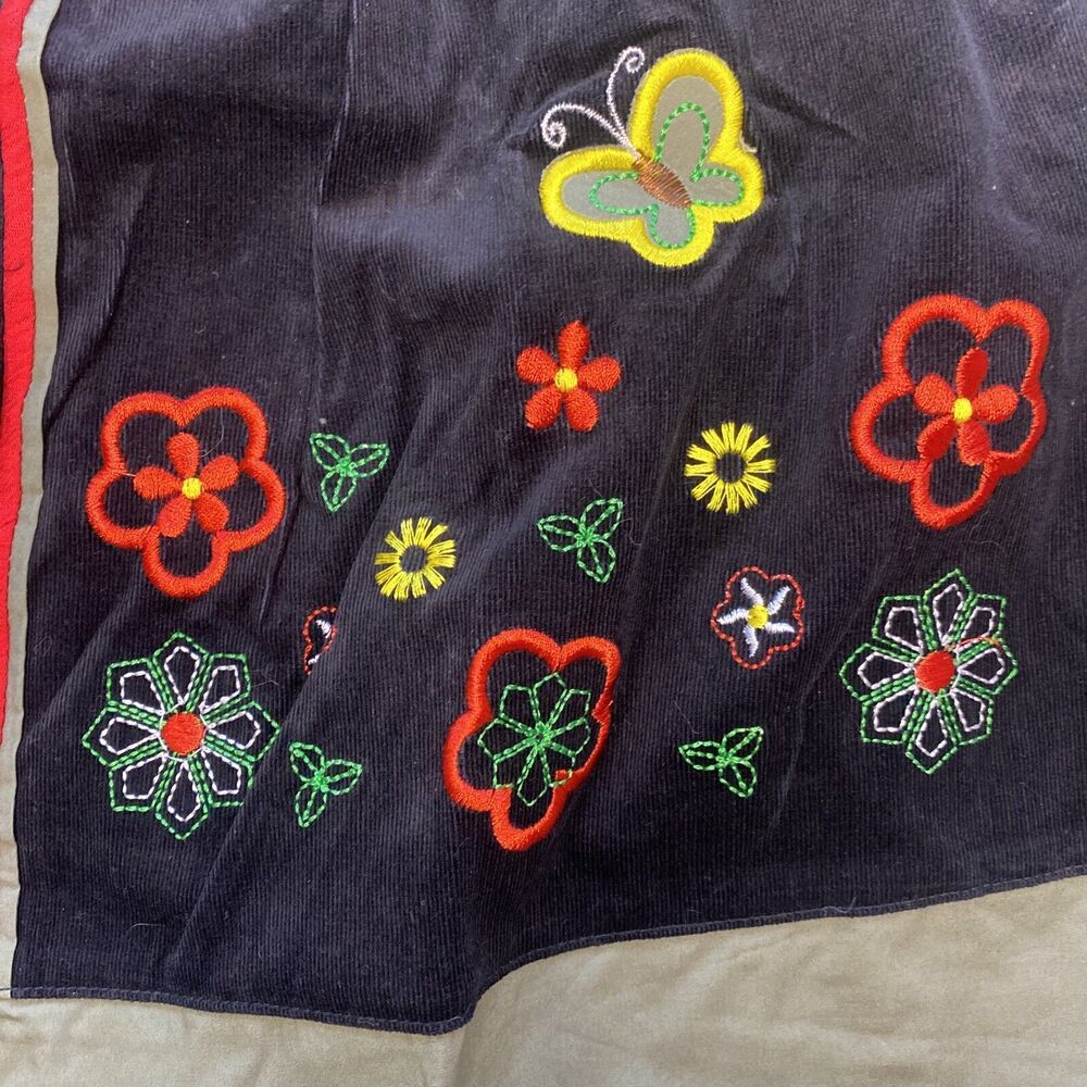 Silly Sissy Jumper Dress Little Girls Black Green Corduroy Hipster Butterfly Bow - Picture 3 of 8